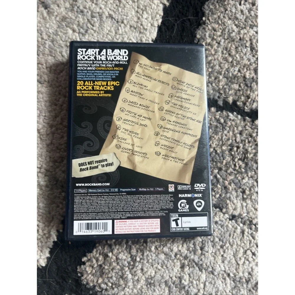 Rock Band 1 and 2 Track Pack 1 and 2 PlayStation 2 Bundle PS2 Complete